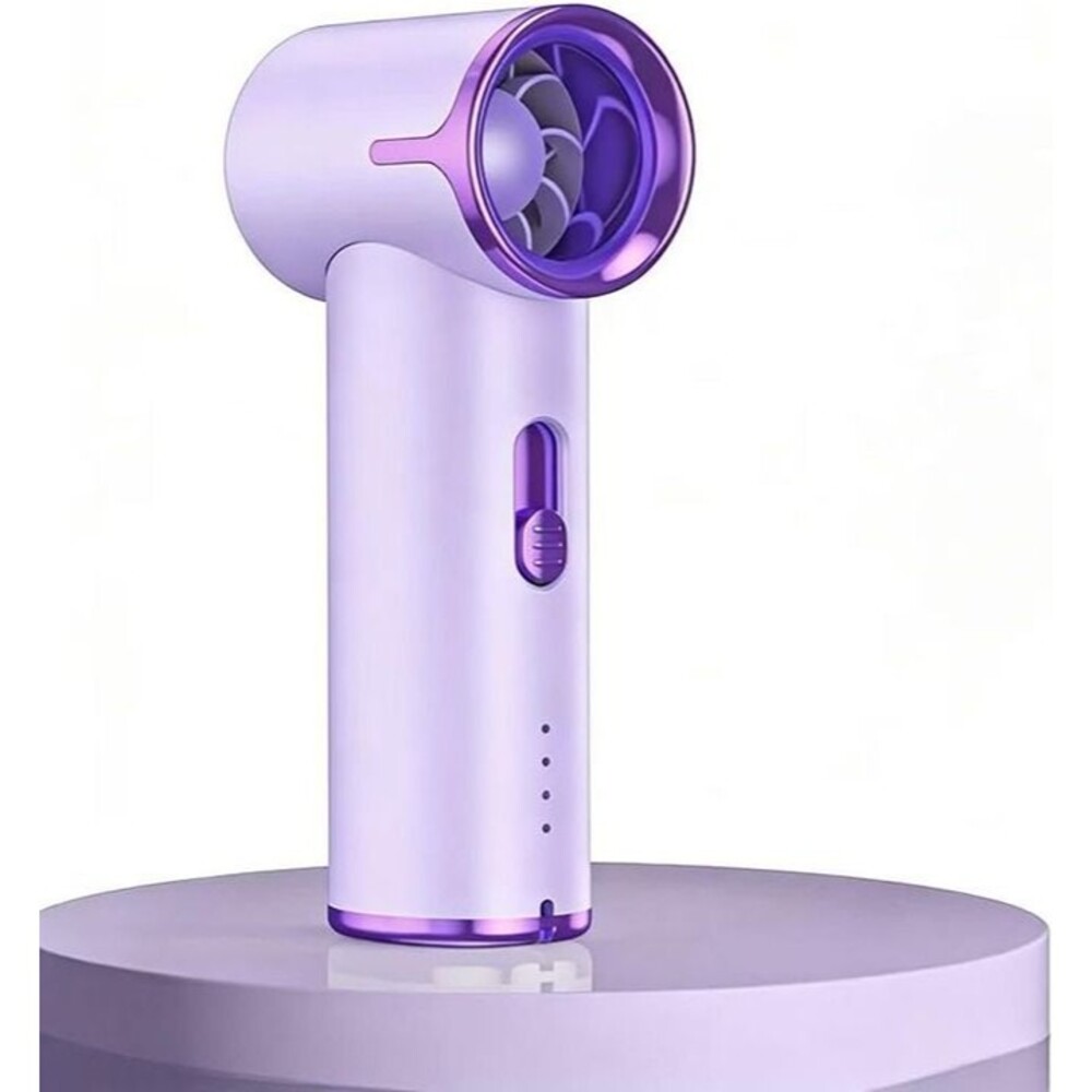 Handheld Mini Fan, Lightweight, Portable, Battery Powered, Purple